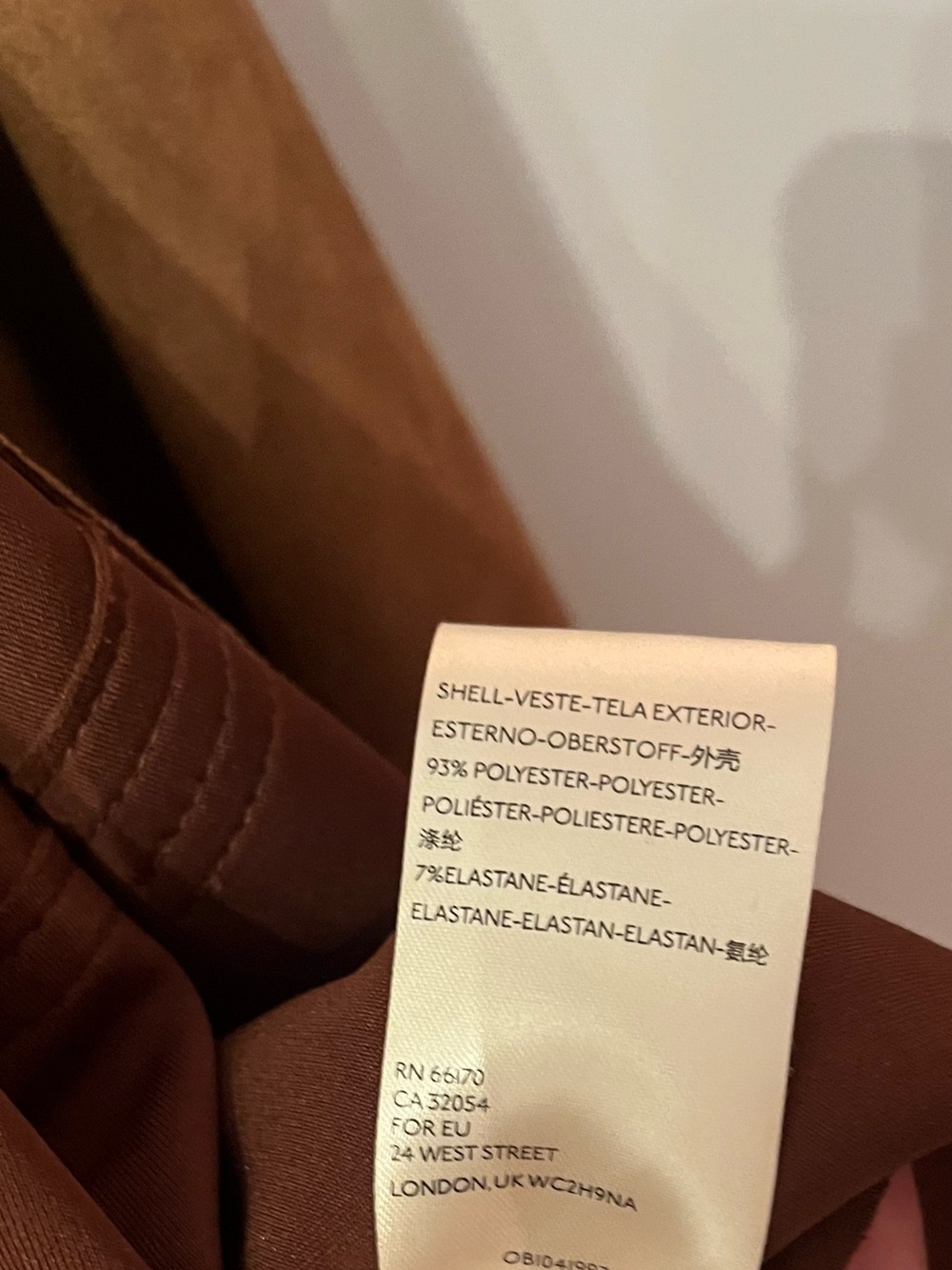 By Anthropologie Cognac Faux Suede Kimono Jacket - Size L - Picture 13 of 13